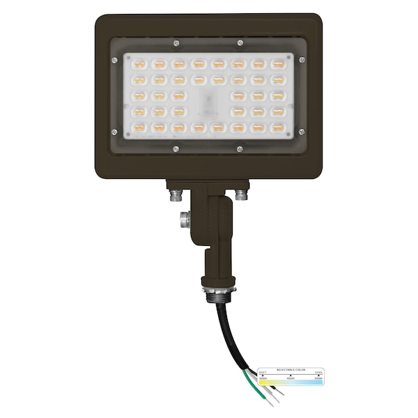 Nuwatt 30W Bronze LED Flood Light 3000K/4000K/5000K 3CCT IP65 Outdoor Waterproof Lighting, Knuckle Mount NW-SFL-30W-3CT-KN-BZ - main